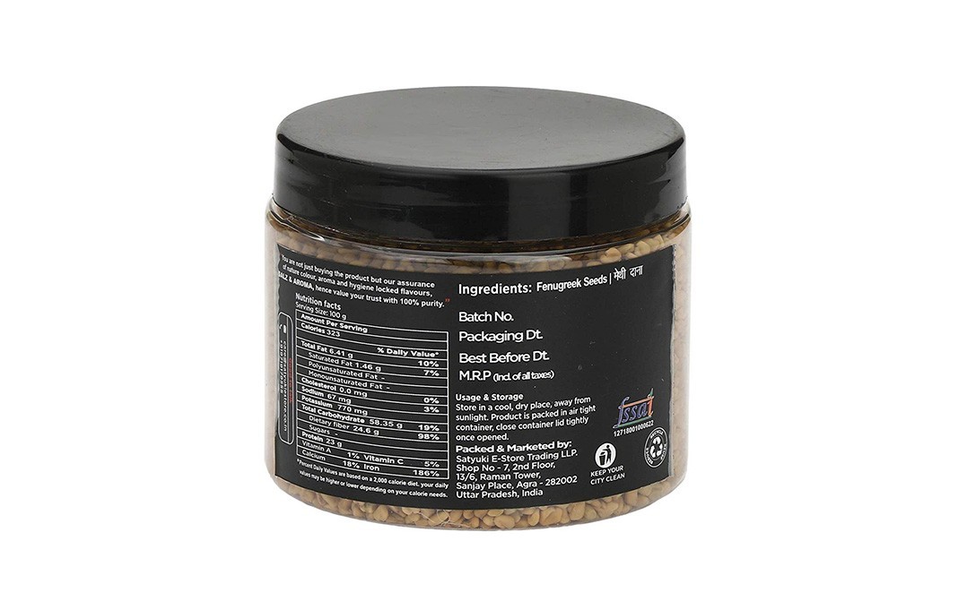 Salz & Aroma Fenugreek Seeds    Plastic Jar  100 grams